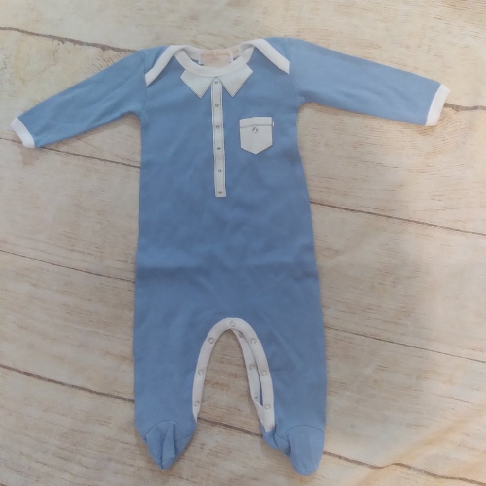 Frenchy Yummy one piece footie sleeper babygro stretchy size 9m